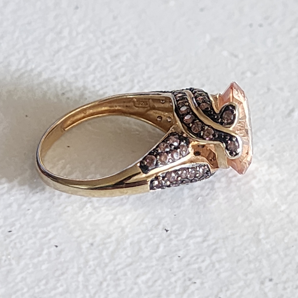 Bella Luce Simulate Champagne And Mocha Diamonds 18k Gold Over Sterling Silver